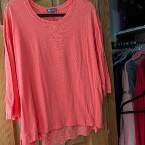 Democracy peach blouse 1x